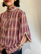 Carica l'immagine nel visualizzatore di Gallery, Camicia Bella seta righe e fiorellini