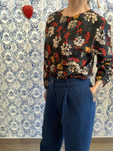 Carica l'immagine nel visualizzatore di Gallery, Camicia Kimono “fiori di campo di notte”