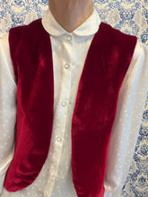 Carica l'immagine nel visualizzatore di Gallery, Gilet Bolerino velluto borgogna