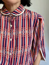Carica l'immagine nel visualizzatore di Gallery, Camicia Bella seta righe e fiorellini