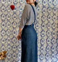 Carica l'immagine nel visualizzatore di Gallery, Pantabretelle jeans Coco’ gamba lunga