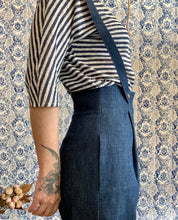 Carica l'immagine nel visualizzatore di Gallery, Pantabretelle jeans Coco’ gamba lunga