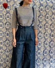 Carica l'immagine nel visualizzatore di Gallery, Pantabretelle jeans Coco’ gamba lunga