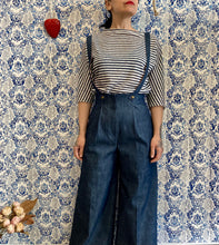 Carica l'immagine nel visualizzatore di Gallery, Pantabretelle jeans Coco’ gamba lunga