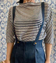 Carica l'immagine nel visualizzatore di Gallery, Pantabretelle jeans Coco’ gamba lunga