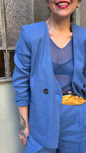 Carica l'immagine nel visualizzatore di Gallery, Blazer Lollo Lino blu estate

