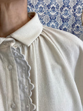 Carica l&#39;immagine nel visualizzatore di Gallery, Camicia Zefiro seta cruda avorio
