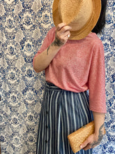 Carica l&#39;immagine nel visualizzatore di Gallery, Gonna Louise in cotone/jeans leggero e ricamato
