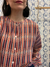 Carica l&#39;immagine nel visualizzatore di Gallery, Camicia kimono righe e fiorellini
