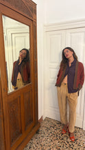 Carica l'immagine nel visualizzatore di Gallery, Cardigan Lou a righe nocciola/rosse
