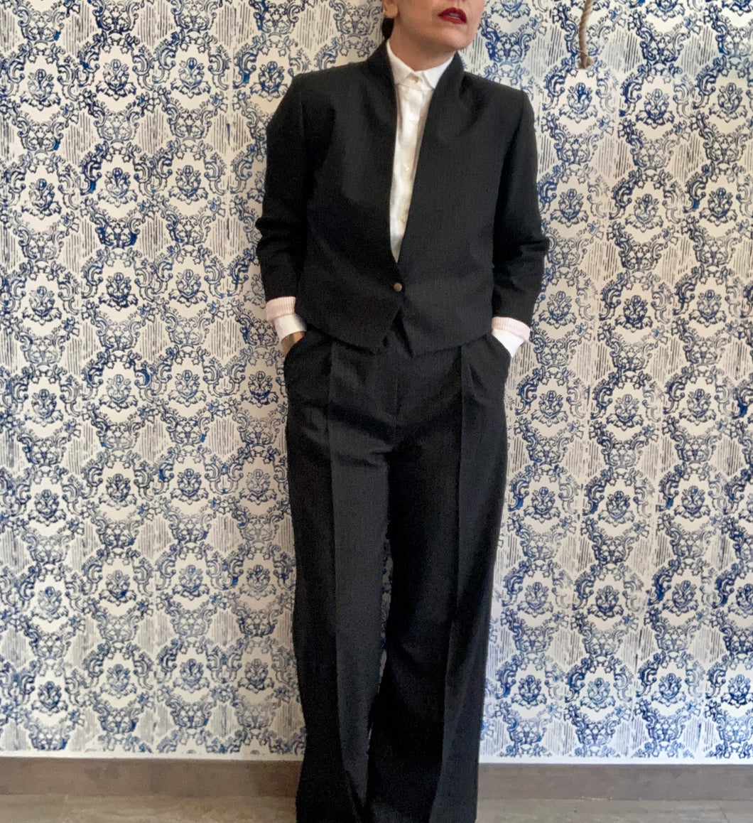 Pantalone Katharine nero gessato