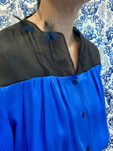 Carica l&#39;immagine nel visualizzatore di Gallery, Plumes à porter blu Klein e nero

