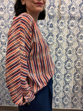 Carica l&#39;immagine nel visualizzatore di Gallery, Camicia kimono righe e fiorellini
