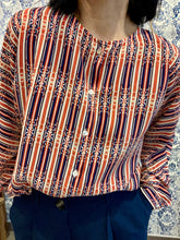 Carica l&#39;immagine nel visualizzatore di Gallery, Camicia kimono righe e fiorellini
