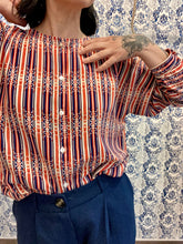 Carica l&#39;immagine nel visualizzatore di Gallery, Camicia kimono righe e fiorellini
