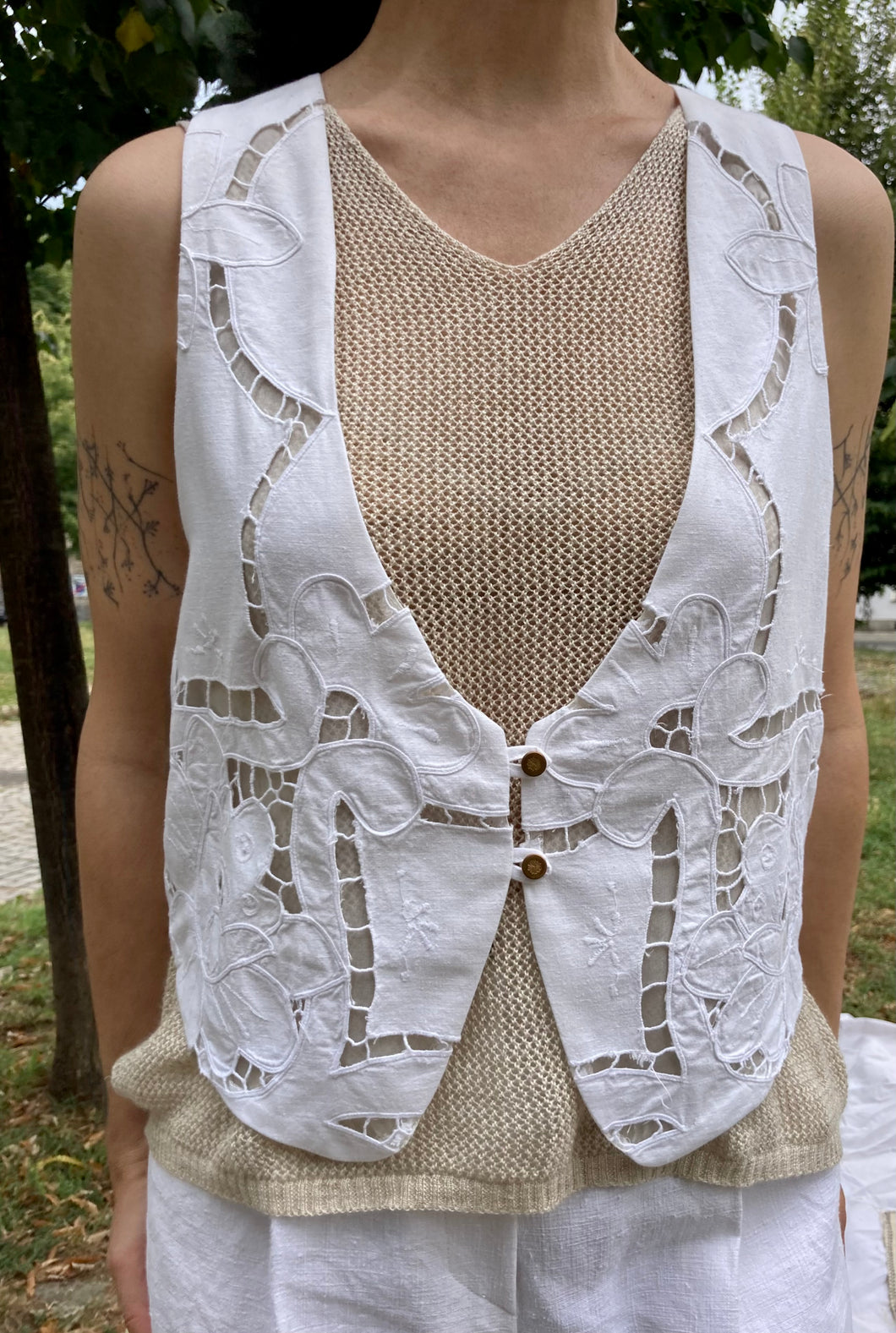 Gilet Papillon bianco