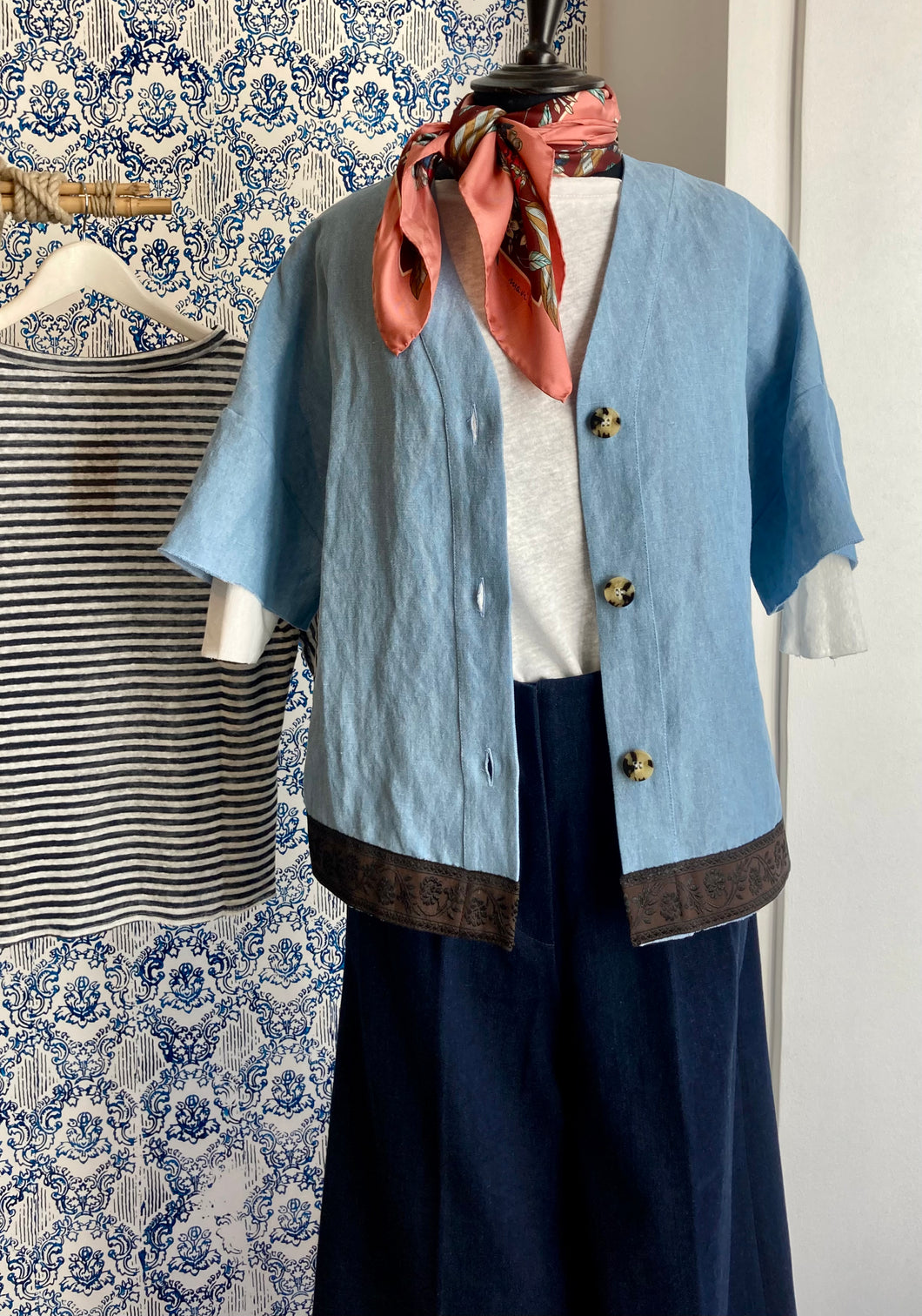 Camicia-giacca Rei in lino/cotone