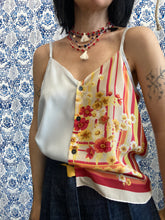 Carica l&#39;immagine nel visualizzatore di Gallery, Top/foulard righe e fiori
