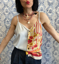 Carica l&#39;immagine nel visualizzatore di Gallery, Top/foulard righe e fiori

